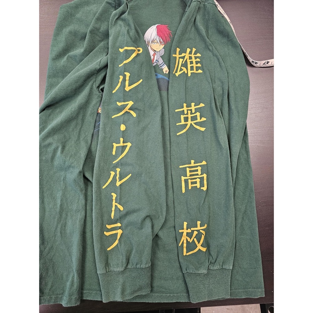 Hot Topic My Hero Academia Shirt Mens XL Green Long Sleeve Plus Ultra Anime - Picture 7 of 8